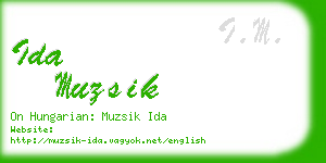 ida muzsik business card